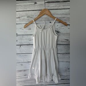 Girls White Halter Style Sundress Size Medium EUC